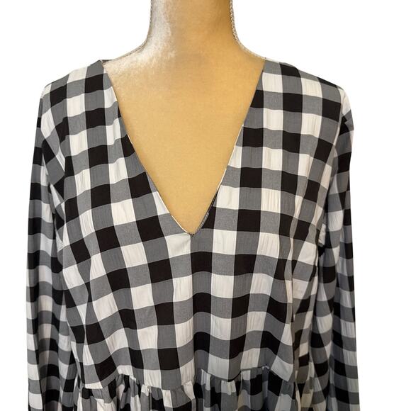 Asos Design V Front Gingham Maternity Romper Size US 6 - Picture 2 of 9